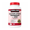 Citrato de Magnesio +calcium +zinc kirkland