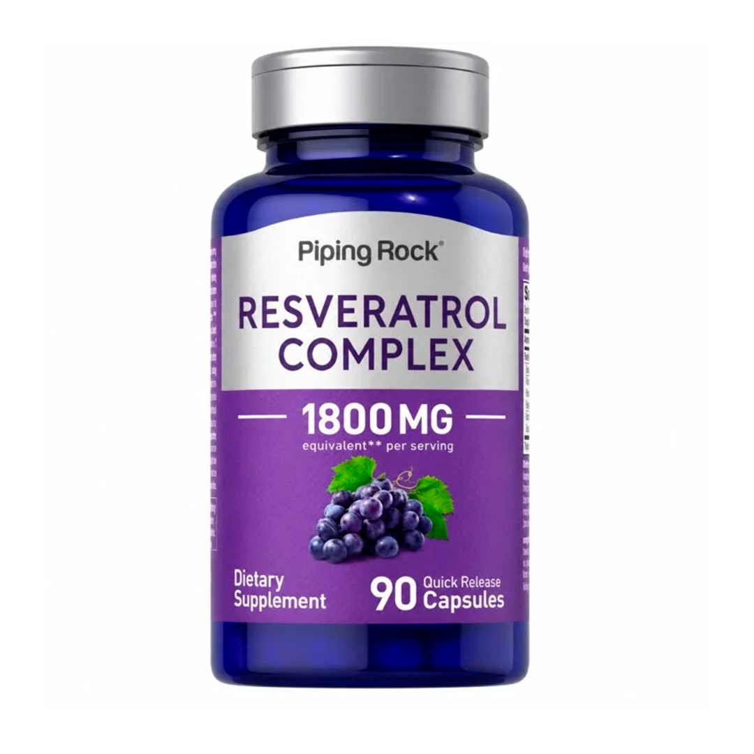 Pipin Rock Resveratrol Complex 1800 mg x 90 capsulas
